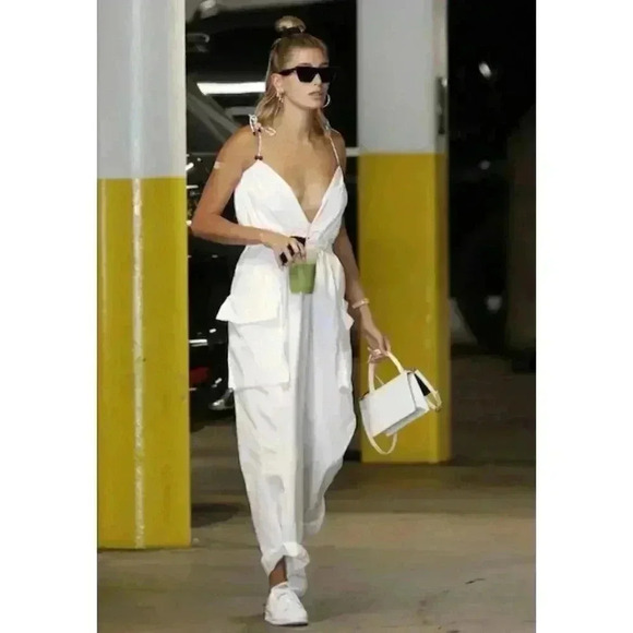 Dries Van Noten Cotton Jumpsuit 40 S US 4 Pockets Buckle Plunge Baggy Designer - Picture 4 of 16